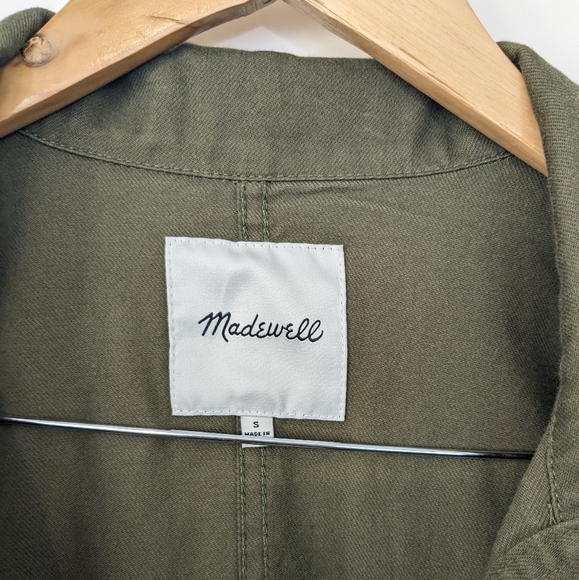 MADEWELL Highbury Military like style Balloon sleeve Button Casual Jacket Small - Picture 5 of 13